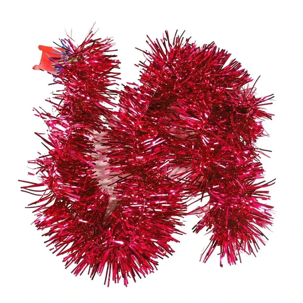 1.5-30m Christmas Ribbon Garland Cane Foil Tinsel Glitter Metallic Xmas Tree Wrapping Ribbons Ornaments DIY New Year Party Decor