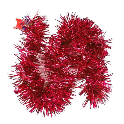 1.5-30m Christmas Ribbon Garland Cane Foil Tinsel Glitter Metallic Xmas Tree Wrapping Ribbons Ornaments DIY New Year Party Decor