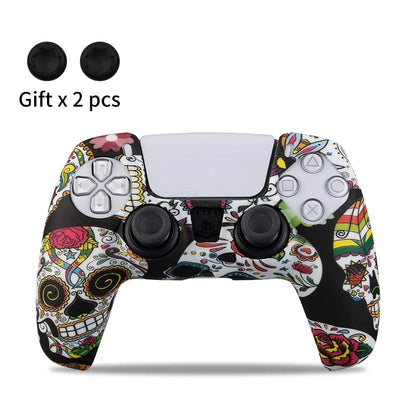 Silicone Cover Skin for PlayStation 5 Accessories for PS5 Controller Cover Thumb Grips Anti-Slip Protection Shell Skin for PS5 S