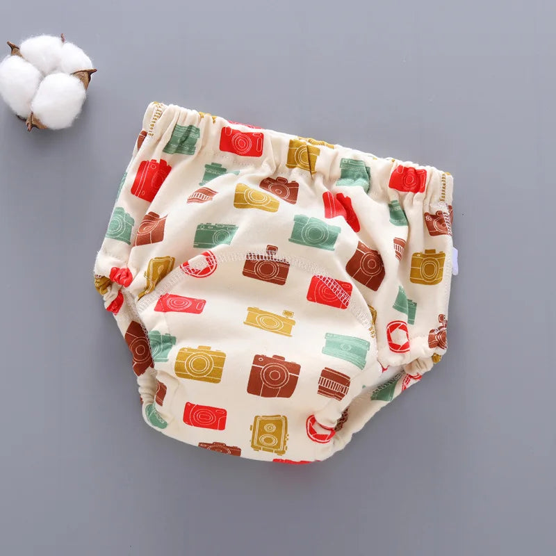 Baby Waterproof Reusable Training Pants 6 Layer Cotton Baby Diaper Infant Shorts Nappies Panties Nappy Changing Underwear Cloth