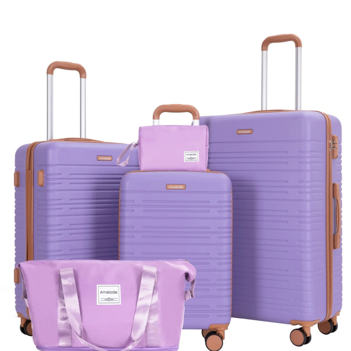 5-Piece ABS Hardside Luggage Set With TSA Lock and Double Spinner Wheels