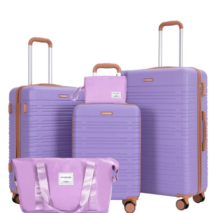 5-Piece ABS Hardside Luggage Set With TSA Lock and Double Spinner Wheels