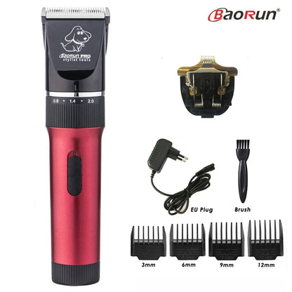 BaoRun P6 Professional Dog Hair Trimmer Rechargeable Pet Cat Grooming Clipper Shaver Low-Noise Electric Cutters Haircut Machine