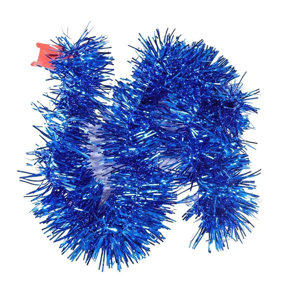 1.5-30m Christmas Ribbon Garland Cane Foil Tinsel Glitter Metallic Xmas Tree Wrapping Ribbons Ornaments DIY New Year Party Decor