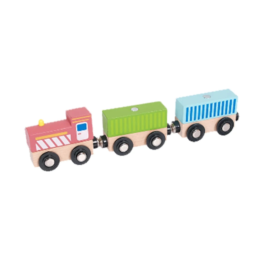 Wooden Track Electric Locomotive Train Magnetic Car Toy for All Brand Wooden Train Track Railway Toys for Kids Educational Toys