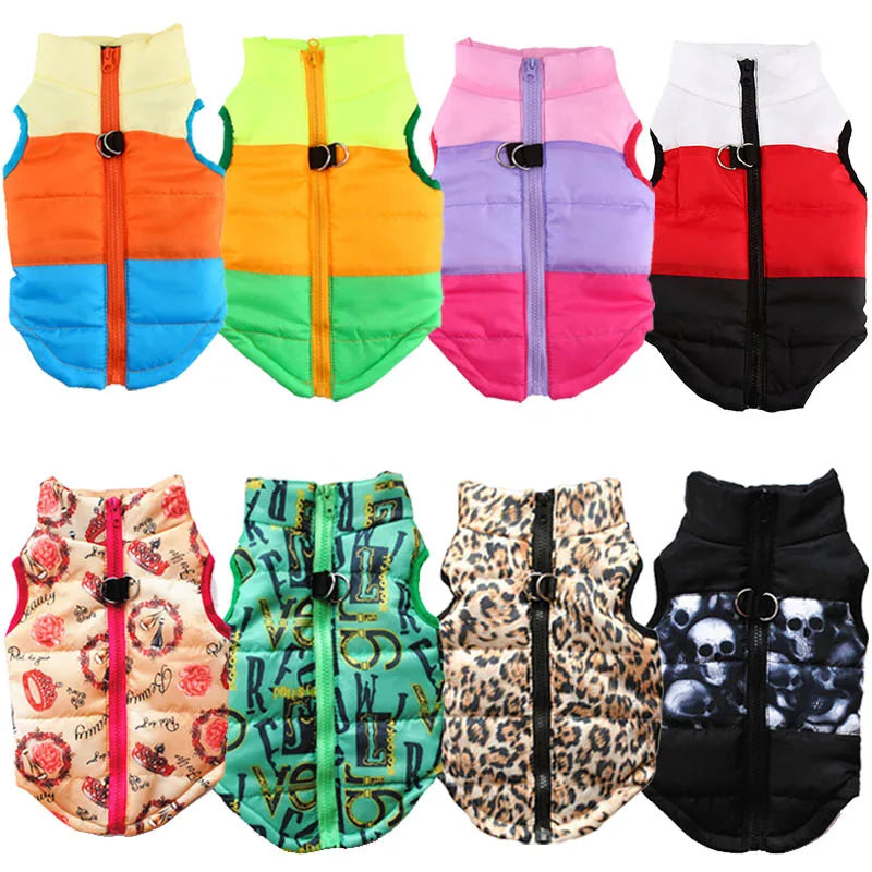 Warm Dog Clothes for Small Dog Windproof Winter Pet Dog Coat Jacket Padded Clothes Puppy Outfit Vest Yorkie Chihuahua Clothes 35
