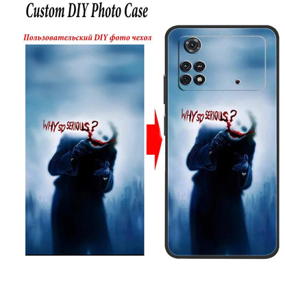 Customized Phone Cases For Xiaomi Poco X4 Pro 5G Poco X3 NFC X4 GT M4 X5 Pro Silicone Cover DIY Personalized Photo Picture Funda