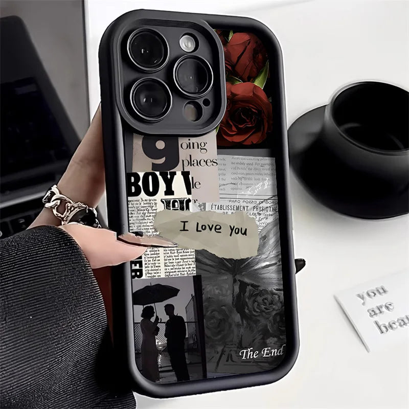Soft Candy Liquid Silicone Phone Case for iPhone 13 Case iPhone 16 Pro 15 11 14 12 17 Pro Max XR 7 8 Plus SE Shockproof Cover