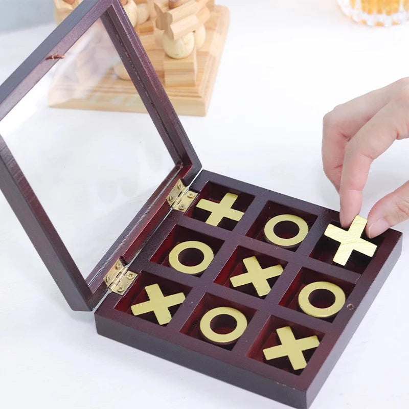 3D Tic Tac Toe Game Wood XOXO