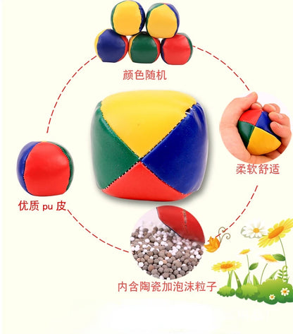 Children‘S Outdoor Sport Ball 3-6Pcs Juggling Balls Set Circus Balls With 4 Panel Design for Kids and Adults Outdoor Sport Toys