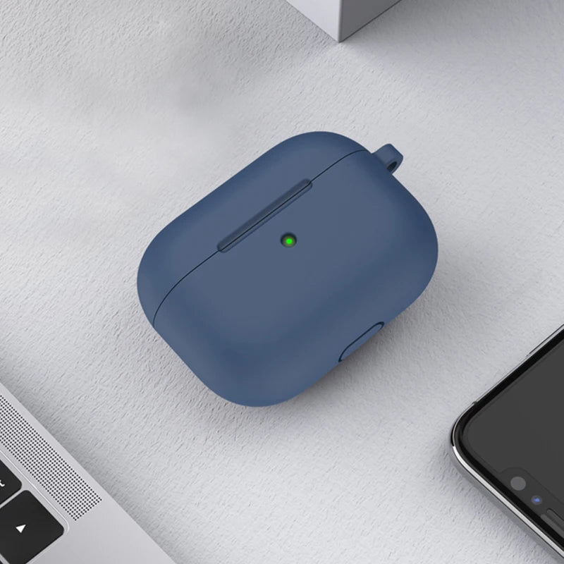 3rd Gen Earphone Case for AirPods 3 Apple Earphone Protective Case With Hook Hole Silicone Airpods Case Cover Earbuds Ear Pads