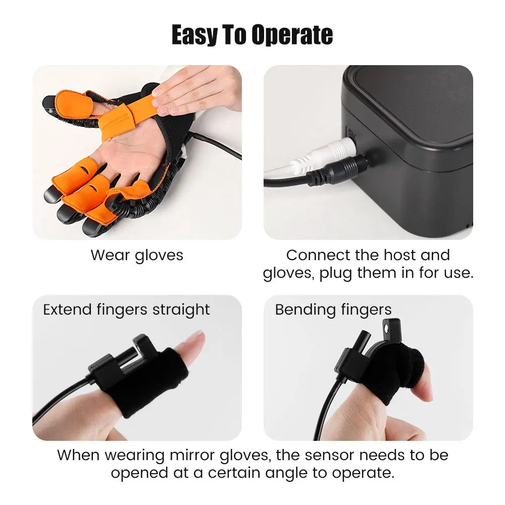 Upgraded Hand Rehabilitation Device Hand and Finger Robot Gloves Rehabilitation Equipment for Stroke Hemiplegia Rehab System
