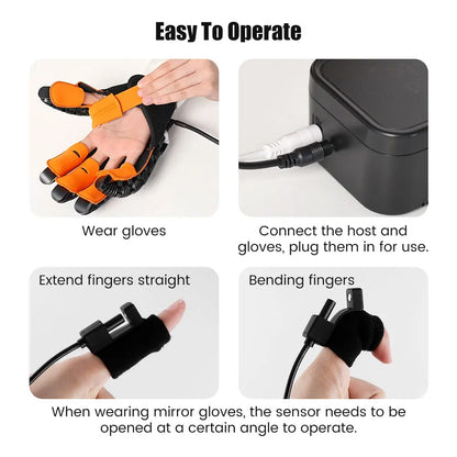 Upgraded Hand Rehabilitation Device Hand and Finger Robot Gloves Rehabilitation Equipment for Stroke Hemiplegia Rehab System