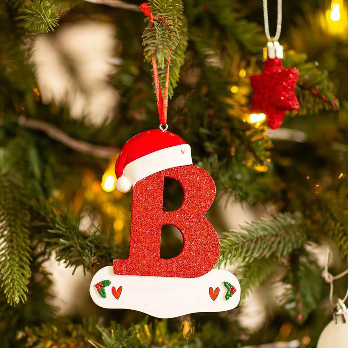 Christmas Tree Decoration Letter Pendant 26 Letters Home Holiday Acrylic DIY Pendant Xmas 2023 New Year Decor Ornament Navidad