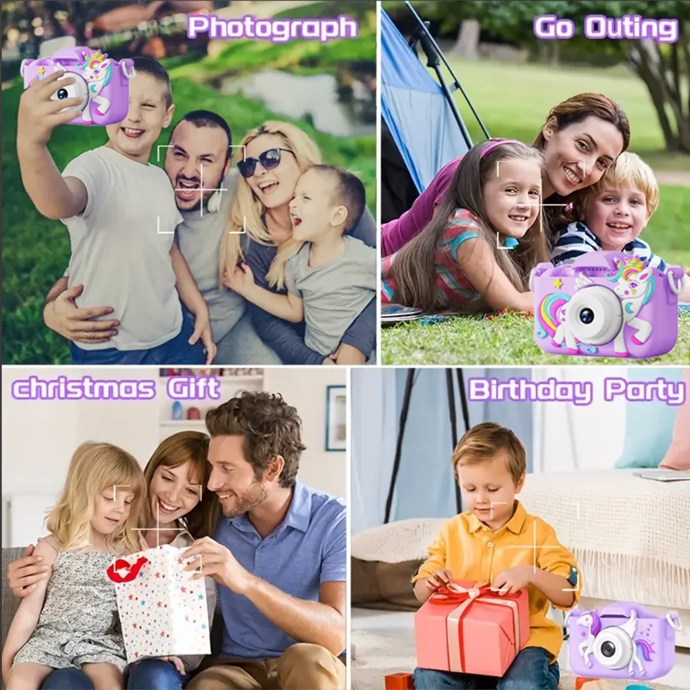 Kids Digital Camera with 2-Inch Screen 1080P HD Video and 32GB Card