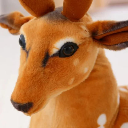 Giant Deer Plush Toy Lifelike Sika Deer Toy Real Life Stuffed  Animals Toys for Children Home Decor
