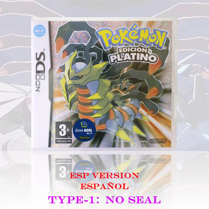 Spanish ESP Version Pokémon Edicion Platino DS Video Game Card New Sealed Package With Box and Manuals for DS 2DS 3DS Console