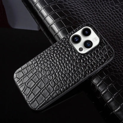 For Iphone 14 Pro Case Crocodile Genuine Leather Cover Etui Coque Shockproof for Funda Iphone18pro 17 XSMax 11 8plus 12 Carcasa