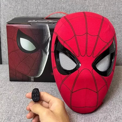 In Stock Miles Spider-Man 1:1 Scale Electronic Mask With Moving Glowing Eyes Ring Control Cosplay Toy Gift for Boys Gift