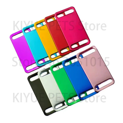 Wholesale 100X Personalized Blank Dog ID Tag Customized Dog Name Tag Phone Pet ID Tags Dog Cat Pet Military Man Tag Aluminum