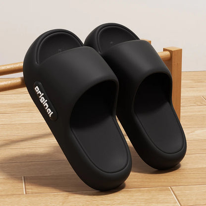 Thick Bottom Cloud Slippers Women Fashion Letter Print Platform Sandals Woman