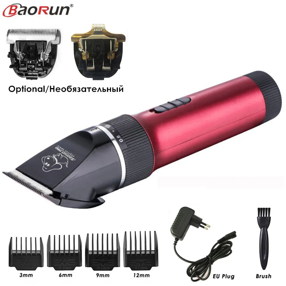 BaoRun P6 Professional Dog Hair Trimmer Rechargeable Pet Cat Grooming Clipper Shaver Low-Noise Electric Cutters Haircut Machine