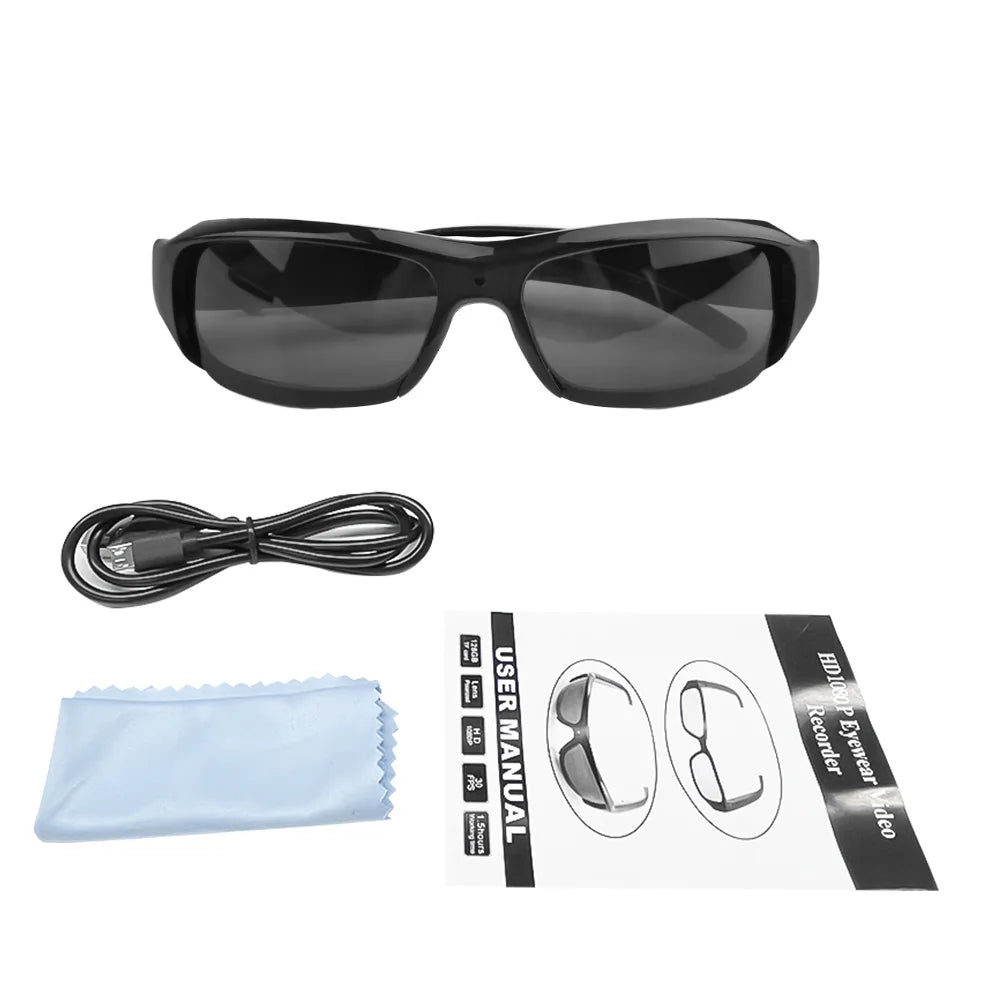 HD 1080P Mini Glasses Camera Video Recorder Wearable Sunglasses Camera Portable Outdoor Sports DV DVR Surveillance Camcorder
