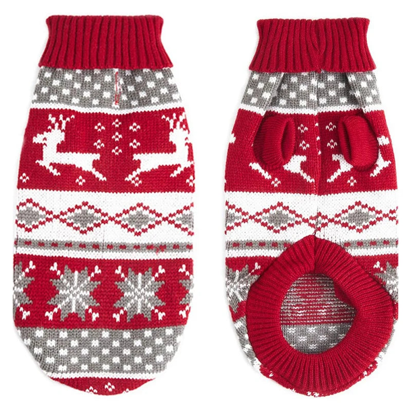 Christmas Cat Sweater Winter Warm Pet Costume for Cats Kedi Katten Sphynx Clothing Mascotas Clothes for Dog Animals Ropa De Gato