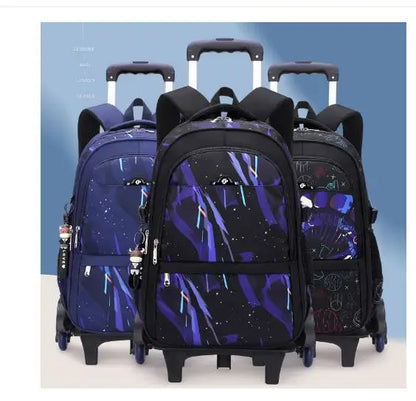 Kids School Rolling Backpack for Boys School Satchel With Wheels Trolley Luggage Bag School Trolley Bags School Wheeled Backpack