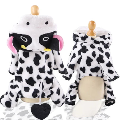 Fleece Dog Clothes Cosplay Pet Hoodies Winter Warm Dog Coat Jacket for Small Dogs Jumpsuits Chihuahua Yorkie Clothes Pet Apparel