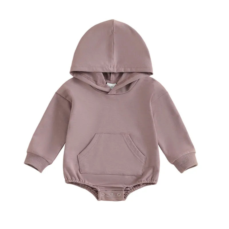 0-24months Baby Hooded Romper Long Sleeve