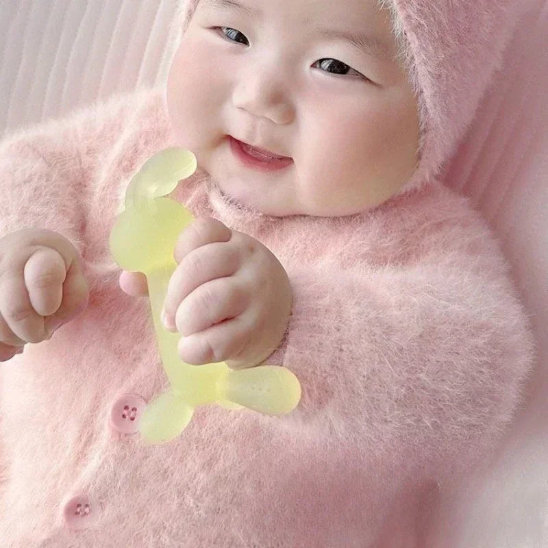 Silicone Teether Toys Baby Nursing Teether Gifts Newborn Cartoon Rabbit Teether Toys Teething Infant Chewing Toy