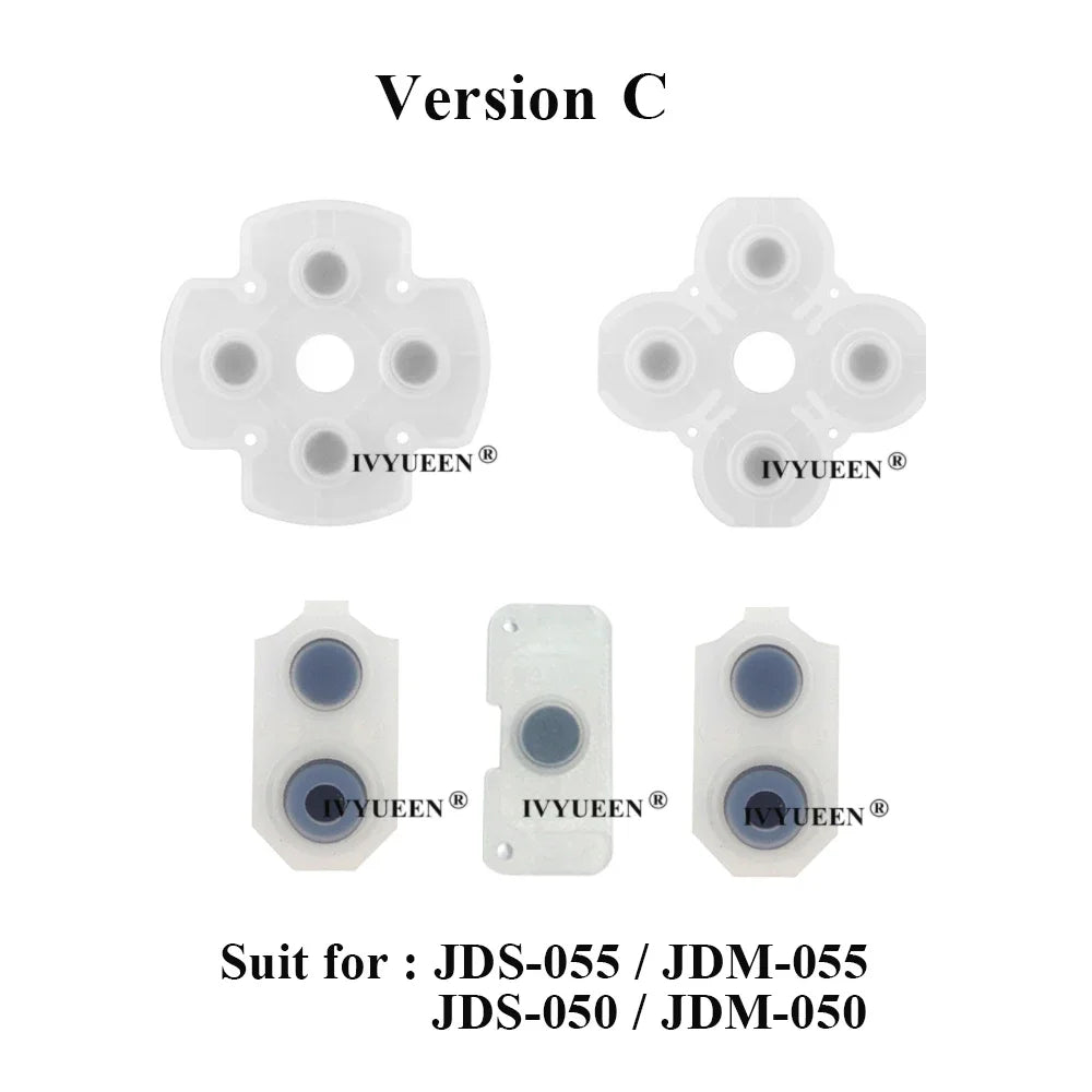 IVYUEEN Silicone Conductive Rubber Adhesive Button Pad Keypads for Sony PlayStation DualShock 4 5 PS5 PS4 Pro Controller Gamepad