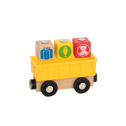 Wooden Track Electric Locomotive Train Magnetic Car Toy for All Brand Wooden Train Track Railway Toys for Kids Educational Toys