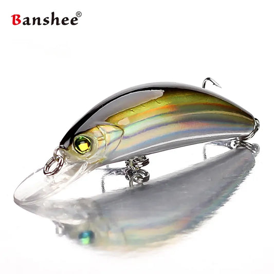 Banshee 54mm 4.7g Floating/Crank Wobbler for Fishing Pike Fishing Crankbait Bait Artificial/Hard Lure Black Minnow Fishing Lures
