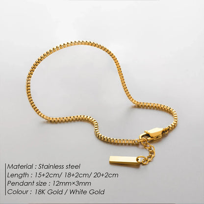 EMANCO Men's Personalized Creative Fashion Box Chain Bracelet European and American Punk Jewelry Wholesale Direct Sale