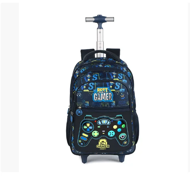 Boys Rolling Bags School Rolling Backpack With Wheels for Boys Football School Wheeled Backpack Set Kids Travel Luggage Bags