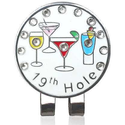 New Golf Ball Mark+Golf Hat Clip Magnetic Alloy Marker Golf Accessories Eagle Tiger One Putter Flog Wine Glass Lucky Clover