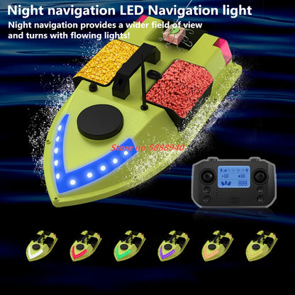 99 GPS Fishing Location RC Fishing Boat 2.4G 600M 3 Hopper Smart Speed Cruise Remote Control GPS Navigation Boat RC Nesting Boat