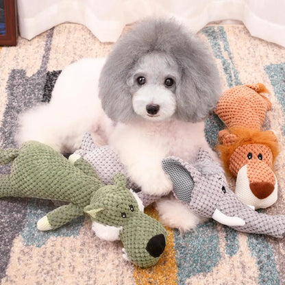 Pet Dog Toy for Large Dogs Cute Plush Squeak Stuffed Toys Fleece Durable Chewing Cute Soft Toy Pet Molar Toy Dog Accessories