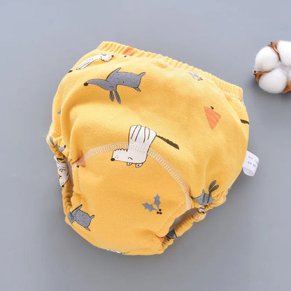 Baby Waterproof Reusable Training Pants 6 Layer Cotton Baby Diaper Infant Shorts Nappies Panties Nappy Changing Underwear Cloth