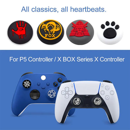 2pc Soft Silicone Thumb Stick Grip Caps for PS5 PS4 Xbox Switch Controller