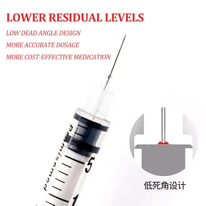 10/20pcs 0.3/0.5/1ml Disposable Plastic Veterinary Syringe Orange Cap With Needles for Pet Farm Animal Cat Dog Pig Cattle Sheep
