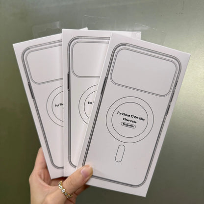 Luxury Transparent for Magsafe Magnetic Phone Case for iPhone 17  Air 17 Pro Max Shockproof Wireless Charging Cover