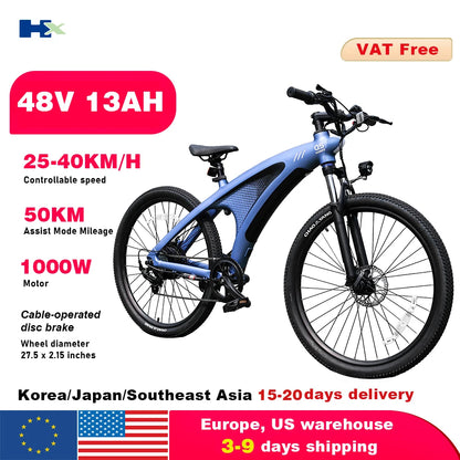 HX Q5 E Bike 2000W Adults Electric Bike 2000W 48V 20AH 27.5 Inch Electric Bicycle City E Bikes Mountain E Bikes
