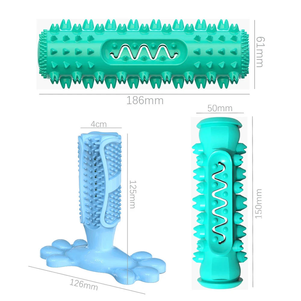 Dog Molar Toothbrush Toys Chew Cleaning Teeth Elasticity Soft Puppy Dental Care Extra-Tough Pet Cleaning Toy Supplies Dog Toys