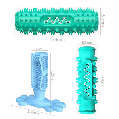 Dog Molar Toothbrush Toys Chew Cleaning Teeth Elasticity Soft Puppy Dental Care Extra-Tough Pet Cleaning Toy Supplies Dog Toys