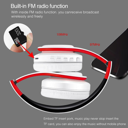 Wireless Bluetooth Headphones Stereo Foldable Sport Earphone With Microphone Handfree for MP3 Player