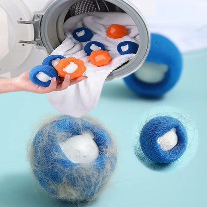 Pet Hair Remover Reusable Ball Laundry Washing Machine Filter Wool Sticker Cat Hair Remover Pet Fur Lint Catcher Pet Grooming