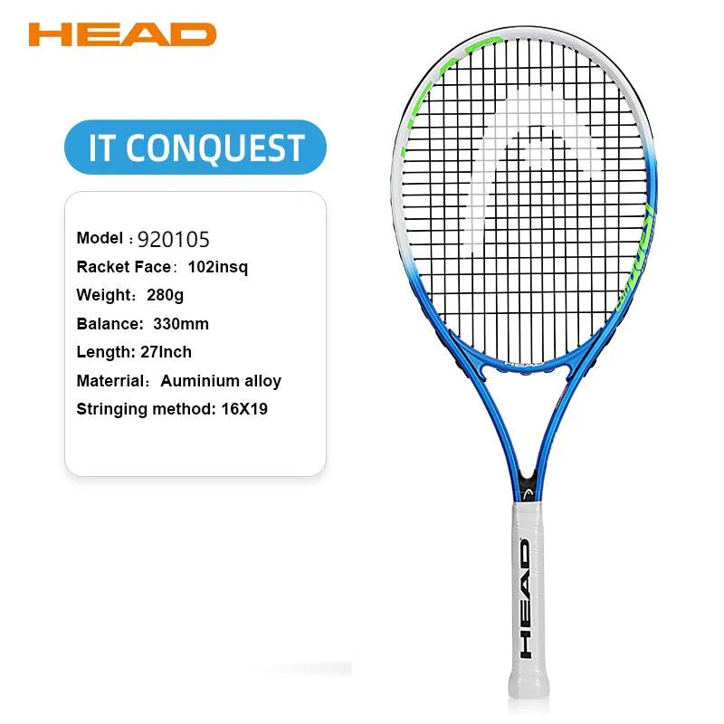 Original Head Tennis Racket Black Professional Tennis Racquet Carbon Tenis Padel With Bag Overgrip Dampener Raquete De Tenis 414